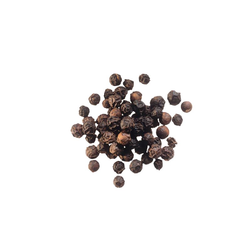 تصوير ماكرو لحبوب الفلفل الأسود المجفف (Piper nigrum)