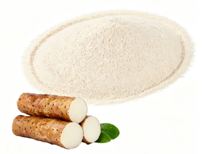 Tan wild yam root powder fine particle detail
